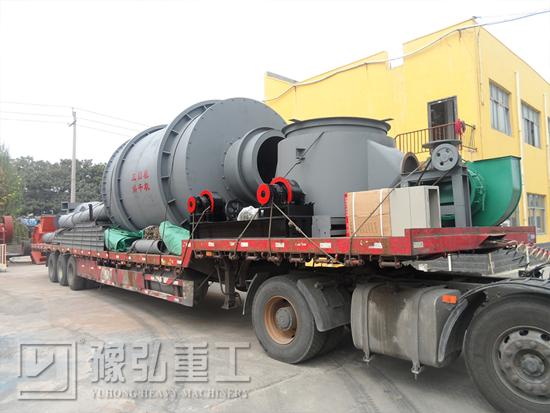 豫弘重工三回程沙子烘干机设备装车发货现场
